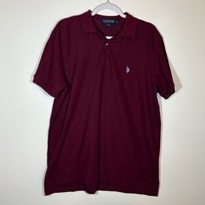 U.S. Polo Assn. Men's Polo Shirt - Deep Burgundy/Maroon Size XL
